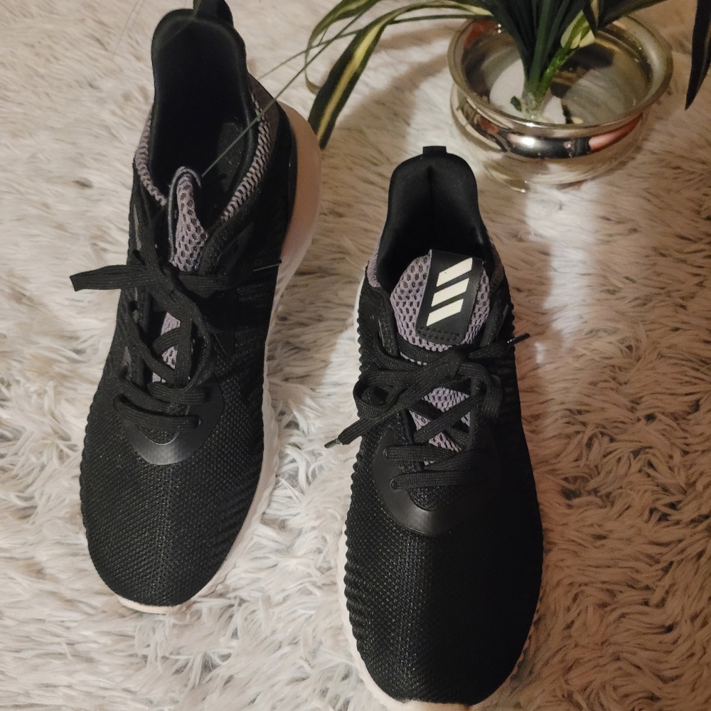 Adidas Women's Black and White Sneakers